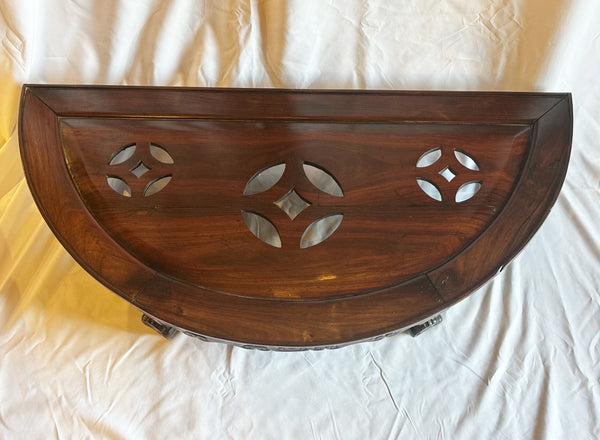 Large Stand. Chinese Rosewood. Pierced Top. Qing 19th Century. 38 1/2" x 19" x7"