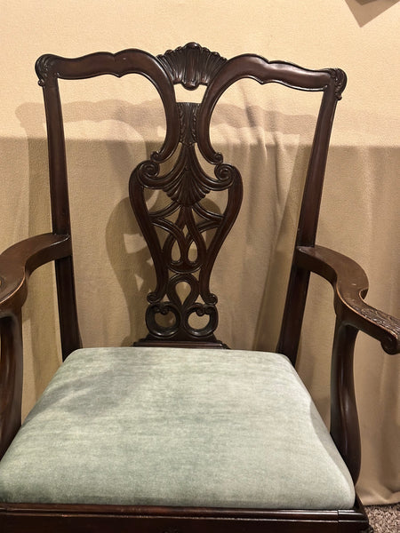 Arm Chair. Mahogany Chippendale Style. 19th Century