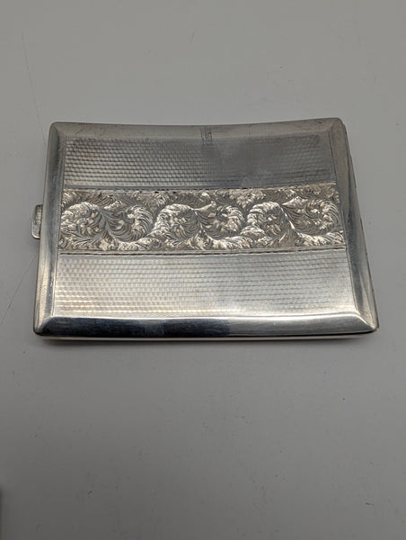 vintage japanese cigarette case Sterling silver and cloisonn Antique Silvered Copper Japanese Cigarette