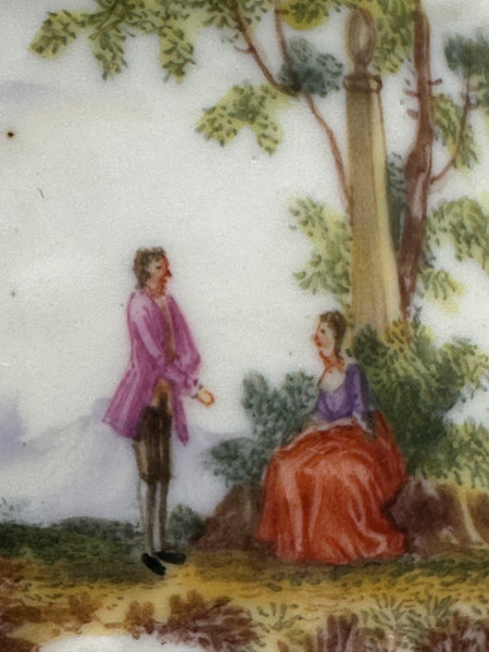 Double Snuff Box. European Porcelain. Landscape Scenes. 19th Century