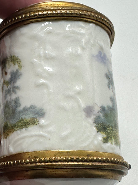Double Snuff Box. European Porcelain. Landscape Scenes. 19th Century