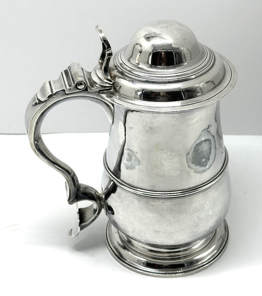 Tankard. English Sterling Silver. Georgian Period. London 1776 Date. James Young