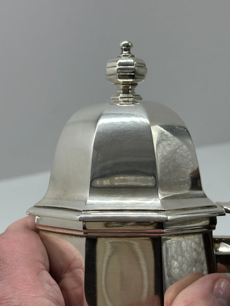 Three Piece Tea Set. English Sterling Silver. London 1975. James Robertson NY