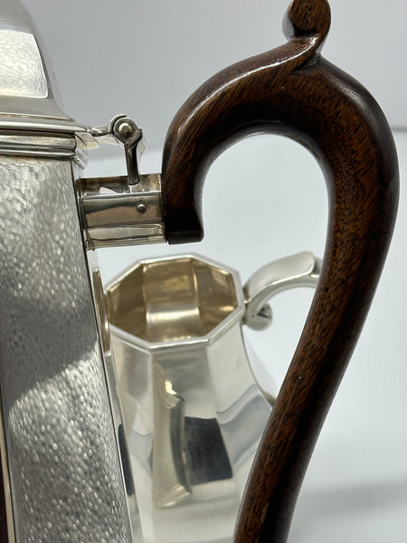 Three Piece Tea Set. English Sterling Silver. London 1975. James Robertson NY