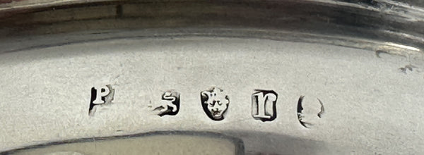 Wine Funnel with Tray. English Sterling Silver. Georgian Period. P and A Bateman