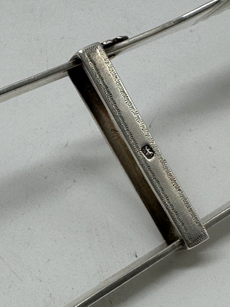 Asparagus Tongs. Georgian Period English Sterling Silver. Bright Cut. 10 1/4"
