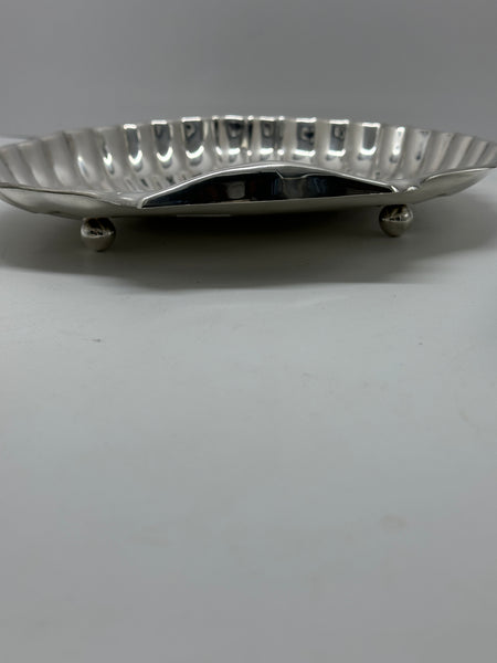 Two Gorham Sterling Silver Shell Shaped Footed Serving Dishes. 40617 and 42677
