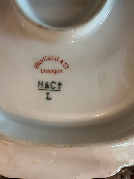 Haviland Limoges Fish Service. Platter, Sauce, 12 Plates. Late 19th Century