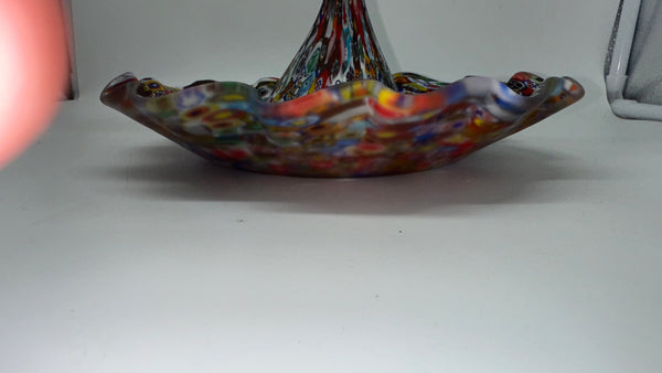 Italian Murano Milliefiori Glass Epergne. 20th Century. 11.5" H