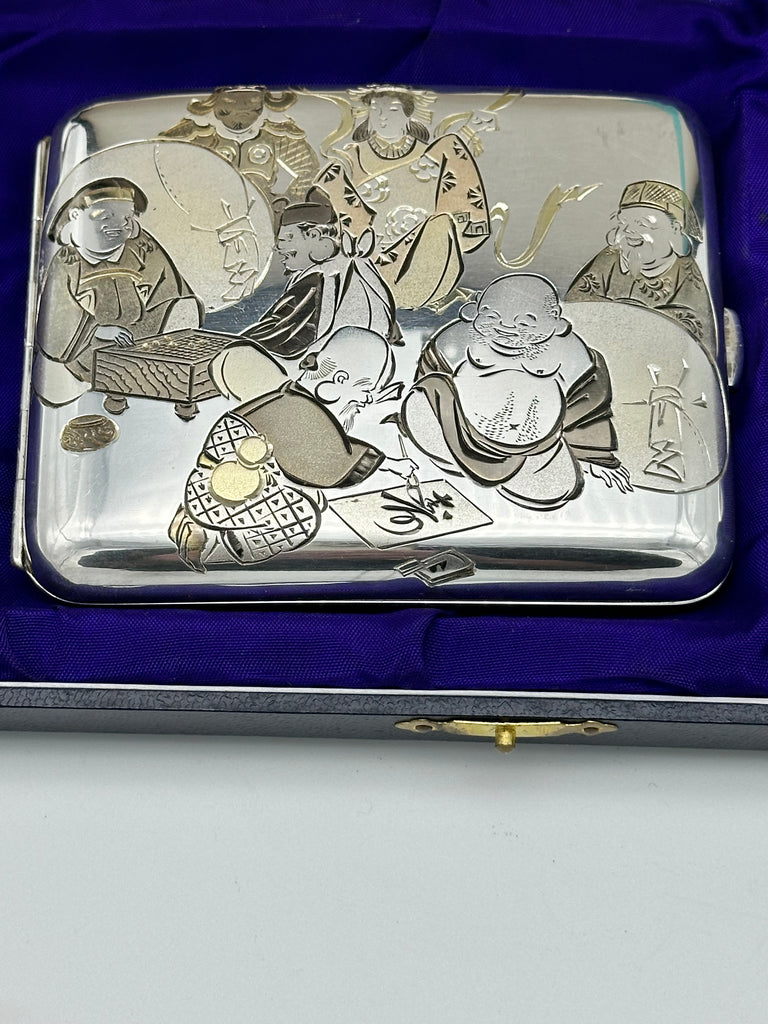 old silver cigarette case Vintage Japanese 950 Silver Cigarette Case and Lighter in Fitted Case. Signed old silver cigarette case Vintage Japanese 950 Silver Cigarette Case and Lighter in Fitted Case. Signed