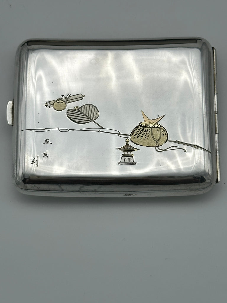 antique cigarette case Charming Repoussé Sterling Cigarette Case antique cigarette case Charming Repoussé Sterling Cigarette Case