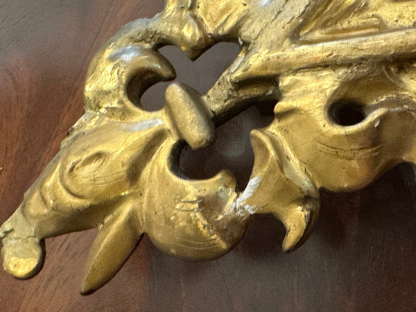Pair of Painted and Gilded Angel Icons in Ornate Frames. Circa 1890. 22" H.