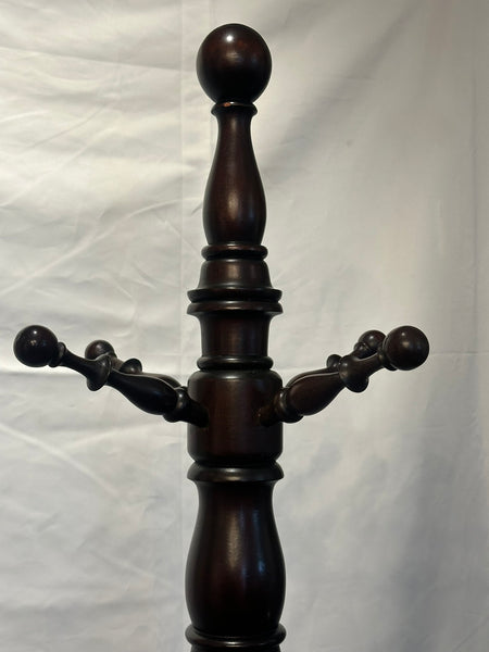 Hall Tree Hat Coat Rack Mahogany Wood. 72" H