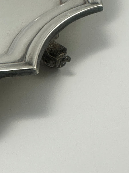 Footed Tray. English Sterling Silver. Sheffield 1944. Emile Viner 12" x 12" 866g