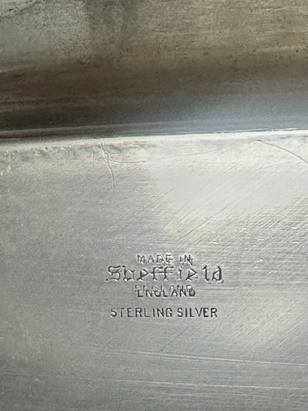 Footed Tray. English Sterling Silver. Sheffield 1944. Emile Viner 12" x 12" 866g