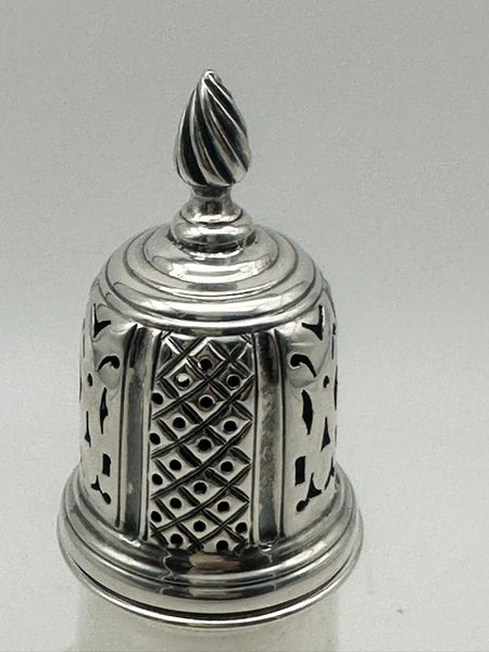 Muffineer or Caster Shaker. English Sterling Silver. Sheffield 1898. James Dixon