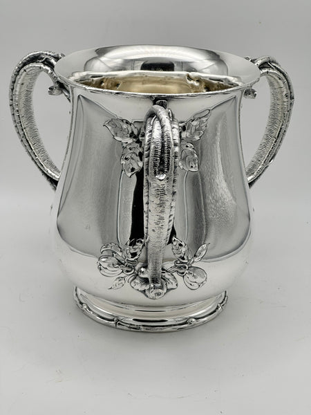 Loving Cup Wine Bucket. Gorham Sterling Silver. Branch Handles and Blossoms. 8"
