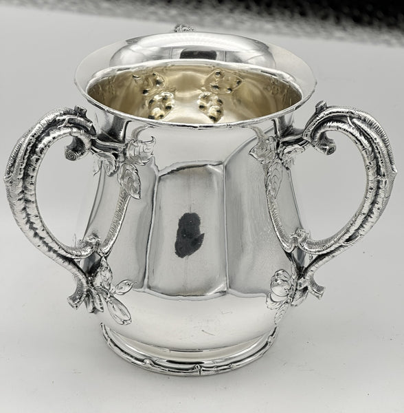Loving Cup Wine Bucket. Gorham Sterling Silver. Branch Handles and Blossoms. 8"