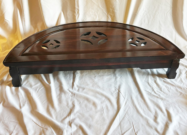 Foot Stool. Chinese Rosewood. Pierced Top. Qing 19th Century. 38 1/2" x 19" x7"