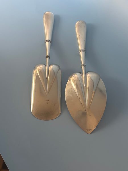 Two 19th Century Gorham Sterling Serving Pieces. Engraved. Old Mark. R Monogram
