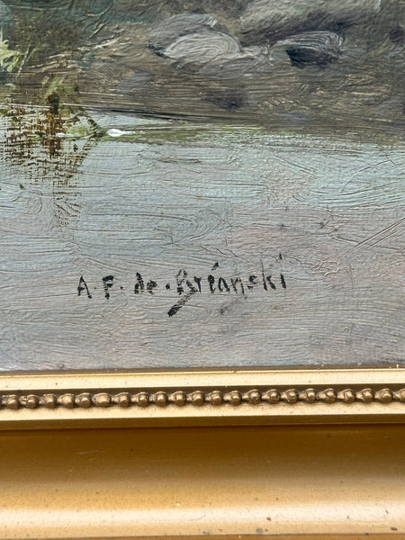 Alfred Fontville De Breanski Jr. (1877-1957) UK. Original Oil Painting on Canvas