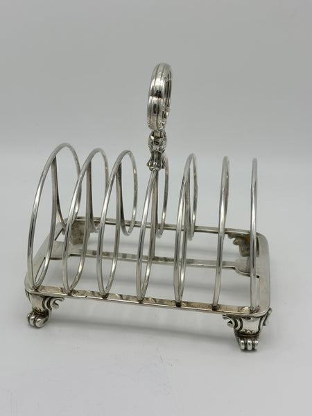 Toast Rack. English Sterling Silver. London 1863. R & S Garrard & Co