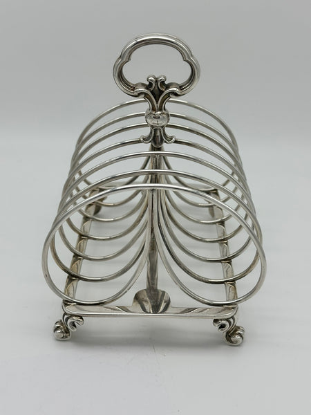 Toast Rack. English Sterling Silver. London 1863. R & S Garrard & Co