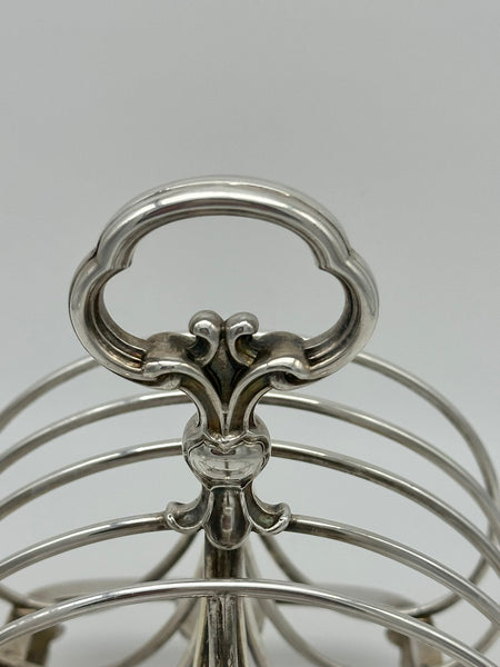 Toast Rack. English Sterling Silver. London 1863. R & S Garrard & Co