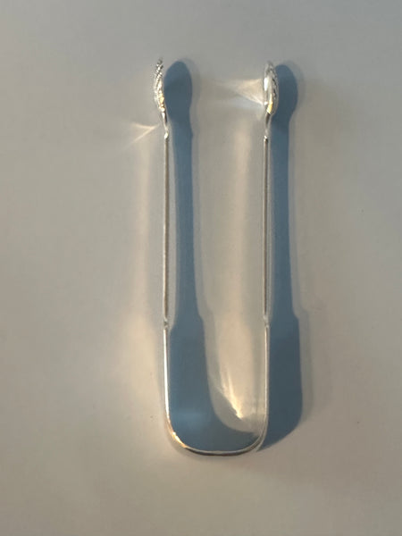 Georgian Period Scottish Sterling Silver Sugar Tongs. Shell Tips. Edinburgh 1823