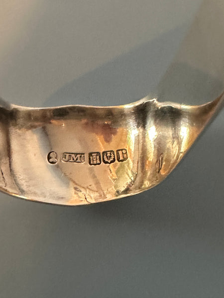 Georgian Period Scottish Sterling Silver Sugar Tongs. Shell Tips. Edinburgh 1823