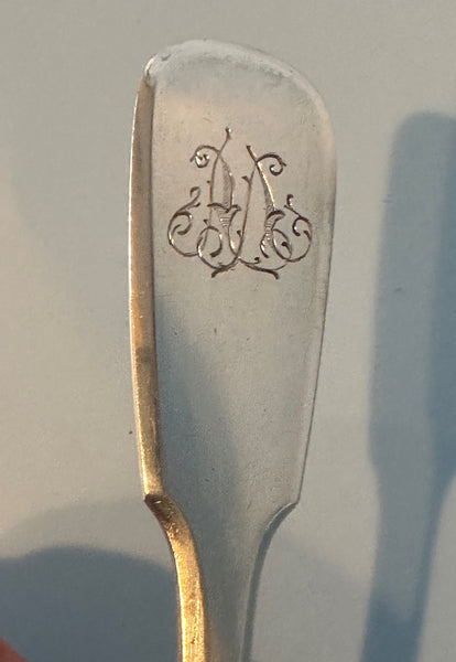 Soup Spoon. Victorian Period Russian 875 Silver. 8 1/8" Length. Monogrammed