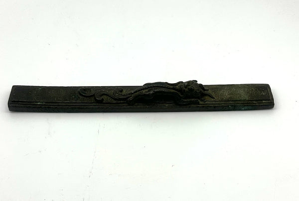 Scroll Weight. Chinese Bronze. Qilin Dragon Figure. Ming/Qing. 8 3/4"