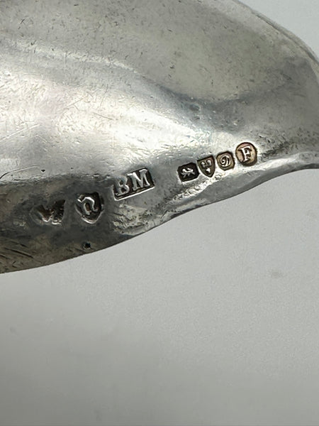 Tea Caddy Spoon. Sterling Silver English Chester 1904 Import. Adam and Eve