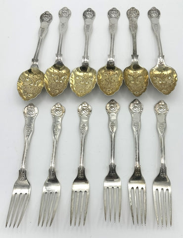 English Sterling Silver Flatware Bulldog Pattern. Birmingham 1915 Date Mark
