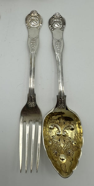 English Sterling Silver Flatware Bulldog Pattern. Birmingham 1915 Date Mark