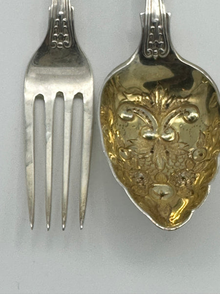 English Sterling Silver Flatware Bulldog Pattern. Birmingham 1915 Date Mark