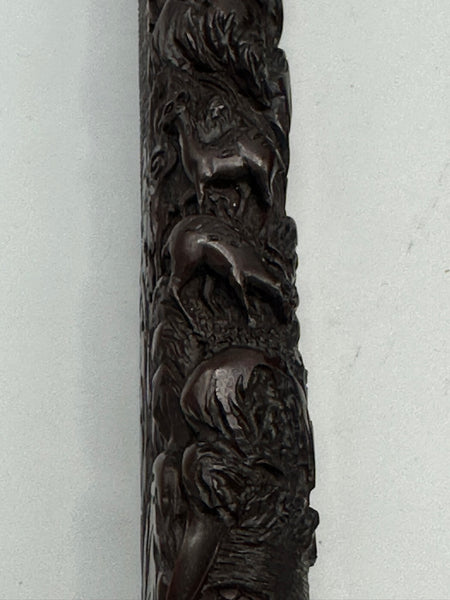 Large Chinese Inkstone on Stand. Mid 19th Century. Includes Scroll Weight