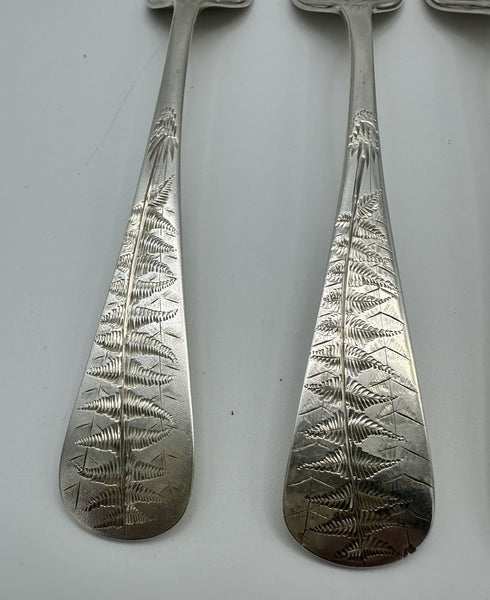 12 Dinner Forks. American Sterling Silver. W.M. Wilson & Son Philadelphia Fern