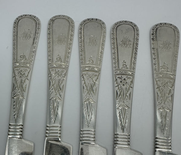 12 Tea Knives. American Sterling Silver. W.M. Wilson & Son Philadelphia 8"