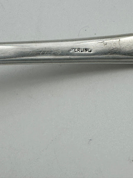 Soup Ladle. American Sterling Silver. Bright Cut Aesthetic Movement. 13"