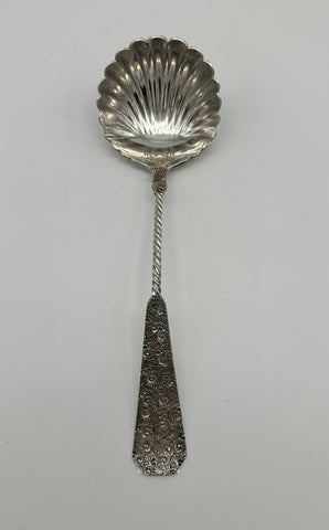 Ladle. J. E. Caldwell Sterling Silver. Scrolling Wave or Fern Leaf Pattern. 8"