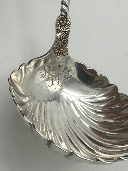 Ladle. J. E. Caldwell Sterling Silver. Scrolling Wave or Fern Leaf Pattern. 8"