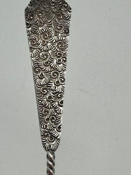 Ladle. J. E. Caldwell Sterling Silver. Scrolling Wave or Fern Leaf Pattern. 8"