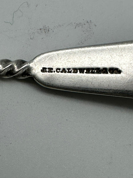 Ladle. J. E. Caldwell Sterling Silver. Scrolling Wave or Fern Leaf Pattern. 8"