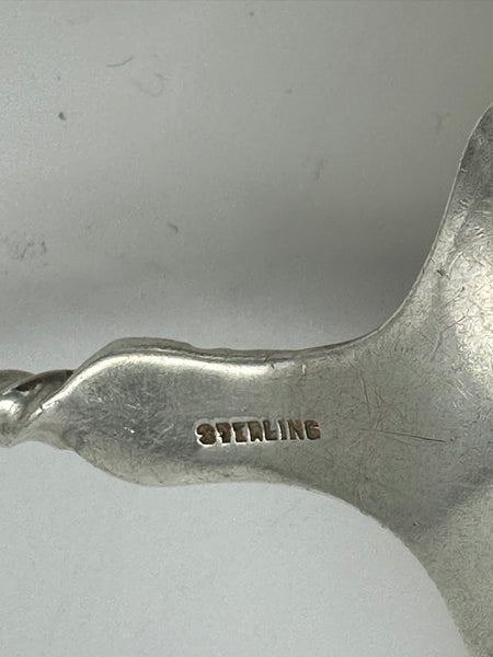 Ladle. J. E. Caldwell Sterling Silver. Scrolling Wave or Fern Leaf Pattern. 8"