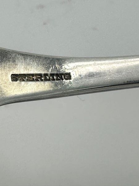 Two Serving or Oval Soup Spoons. Wm. Wilson & Son Sterling Silver. Engraved.