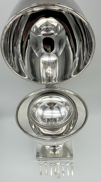 Large Caviar Server. St. James Brazil Silverplate. 12" Height. 20th Century
