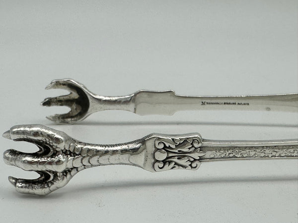 6 1/4" Tongs. Tiffany & Co Sterling Silver Olympian Pattern. 1869-1891