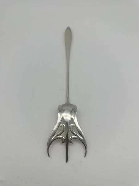 Lettuce Fork. Towle Sterling Silver Lafayette Pattern. H monogram. 9 7/8"
