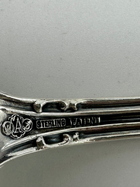 Six Teaspoons. Alvin Sterling Silver Morning Glory Pattern. No Monogram. 5 7/8"